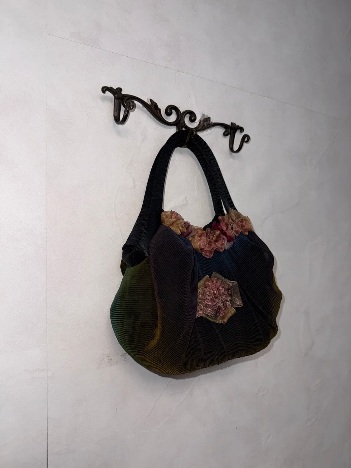 Gradient color organza pleated hand bag 상품이미지2