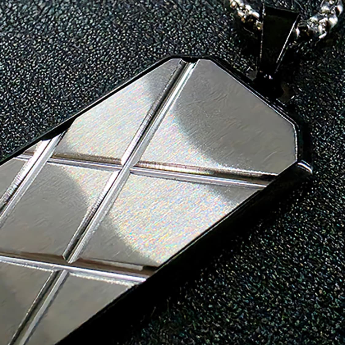 Longinus 티타늄 펜던트 빈티지 엔틱 기하학 사선 남자 목걸이 상품이미지3