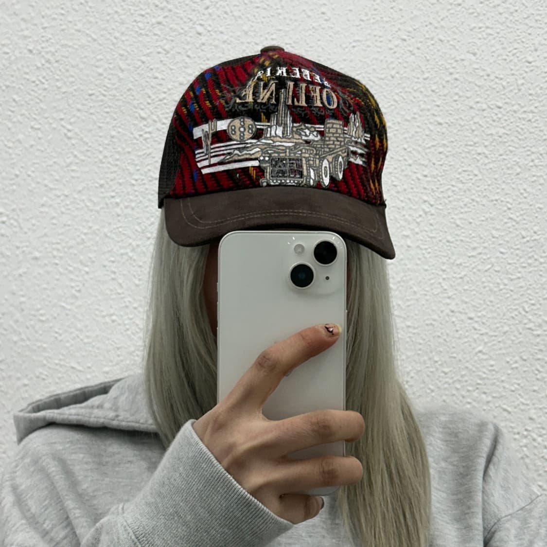 y2k 빈티지 브라운 볼캡 상품이미지1