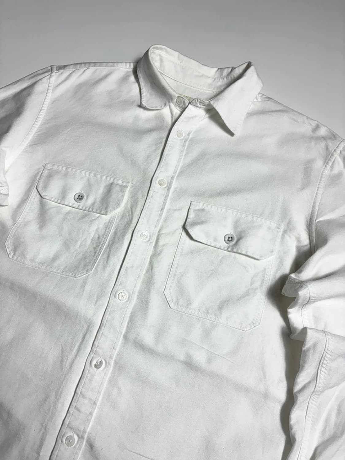 셔터 SHIRTER 화이트 워크 코튼 셔츠 R1702 상품이미지2