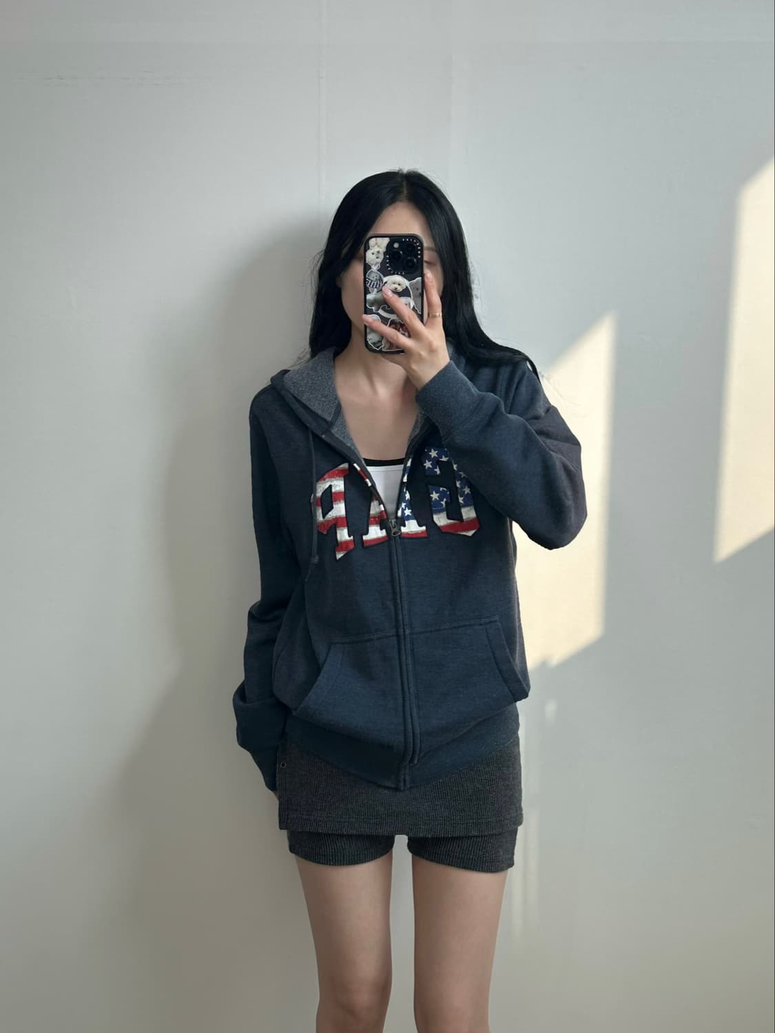 Gap 갭 성조기 차콜 후드집업  상품이미지1