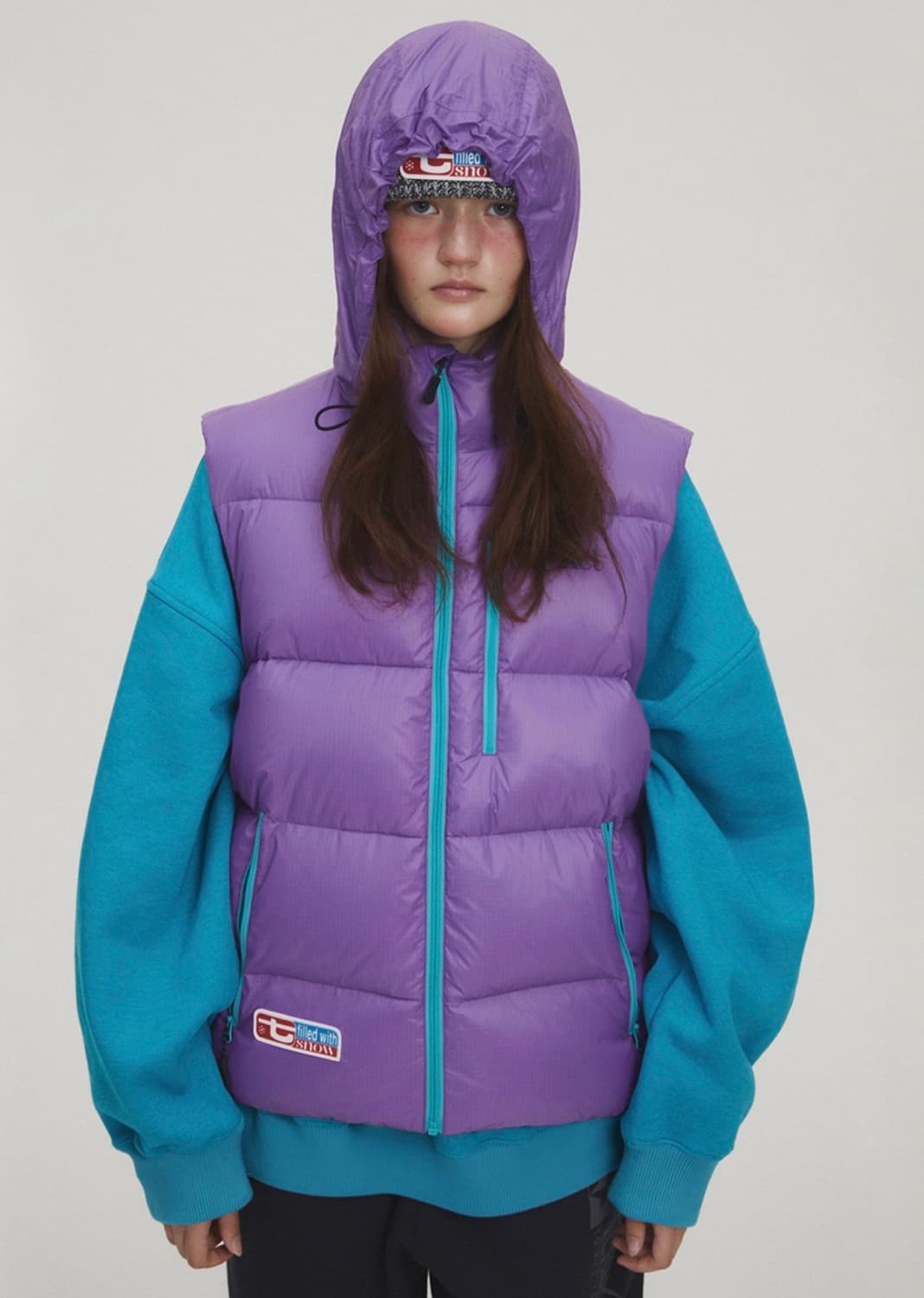 teket Snowball Down Vest Purple 상품이미지3