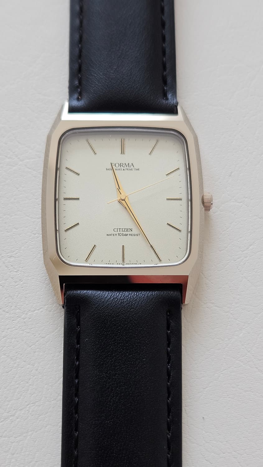 빈티지 시티즌 FORMA 사각 가죽 시계 상품이미지2