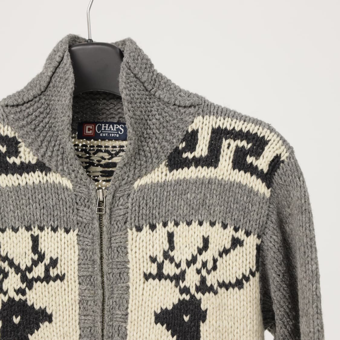 CHAPS 챕스 랄프로렌 코위찬 니트 집업 가디건 상품이미지1