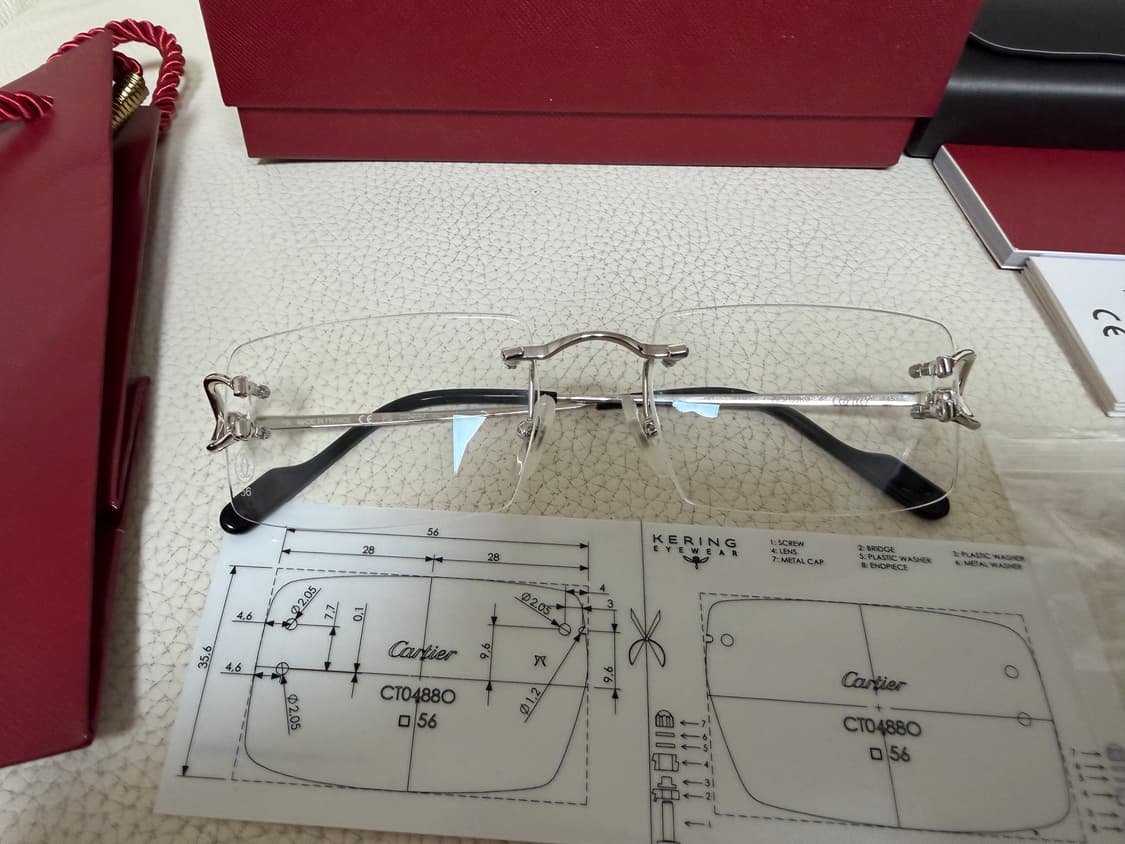 까르띠에 무테 말굽 안경 상품이미지2