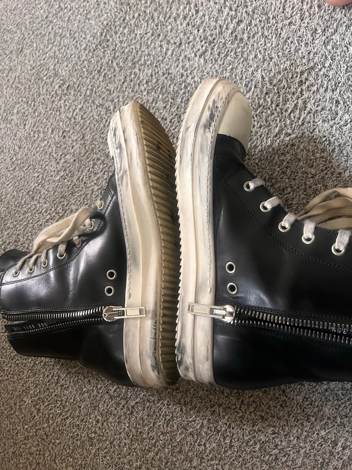 [260] 릭오웬스 라몬즈 하이 39.5 판매합니다 상품이미지2