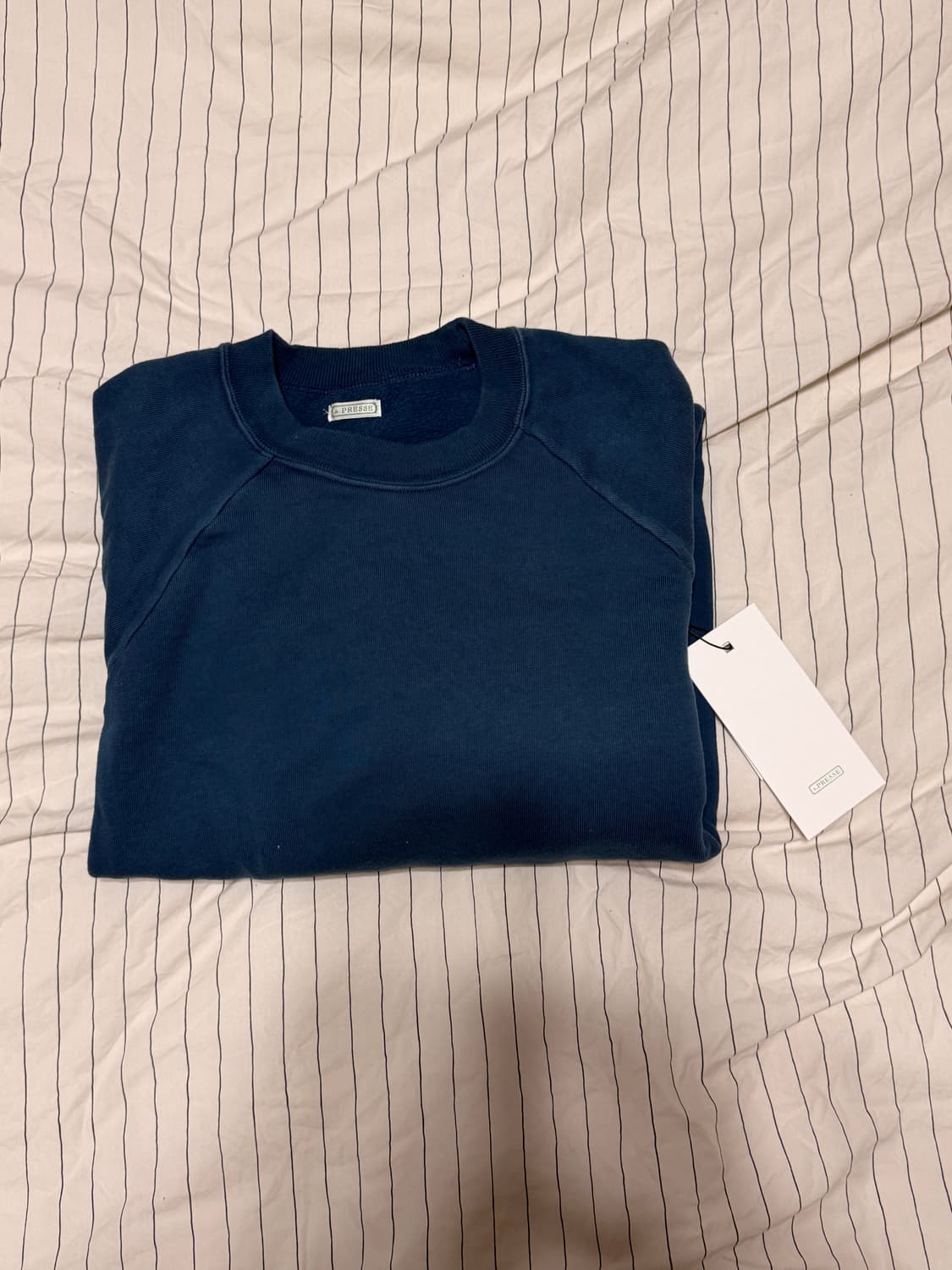 4) 아프레쎄 26ss 라이트스웻셔츠 버건디,그린,네이비 상품이미지3