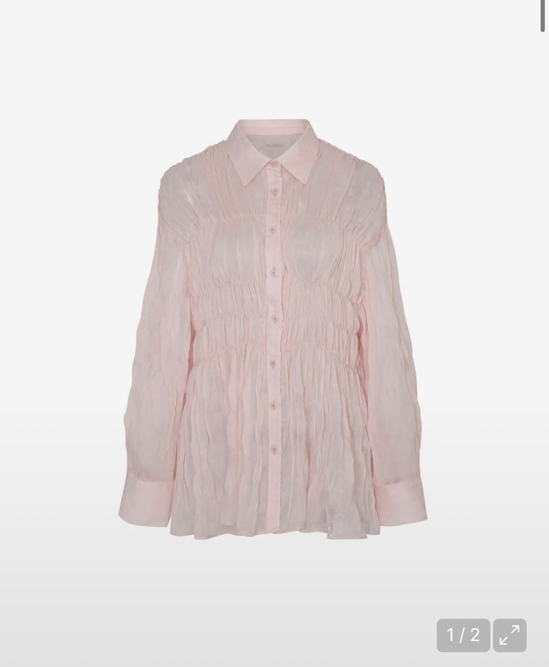 페인오어플레져 MEMORY SHIRRING SHIRT pink 상품이미지1