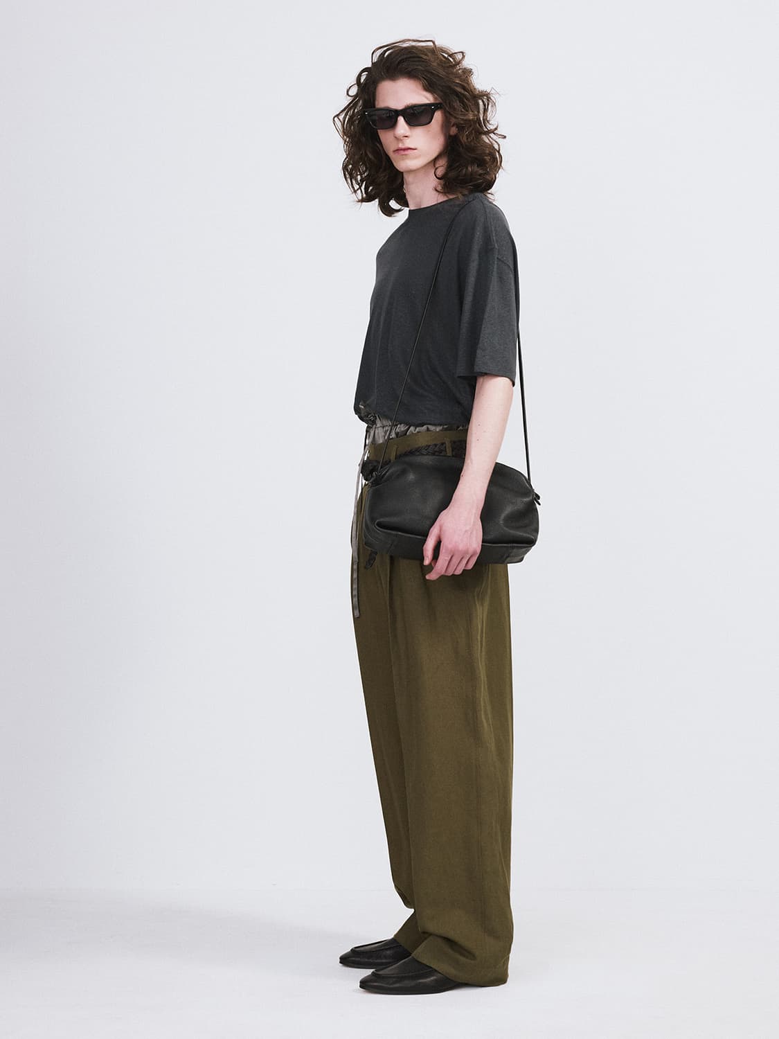 렉토 26SS 린넨 블렌드 루즈핏 티셔츠 인디고 네이비 상품이미지3