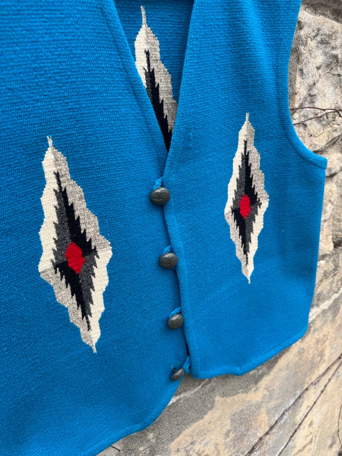 오르테가 핸드 우븐 울 네이티브 웨스턴 나바호 치마요 베스트 조끼 상품이미지5