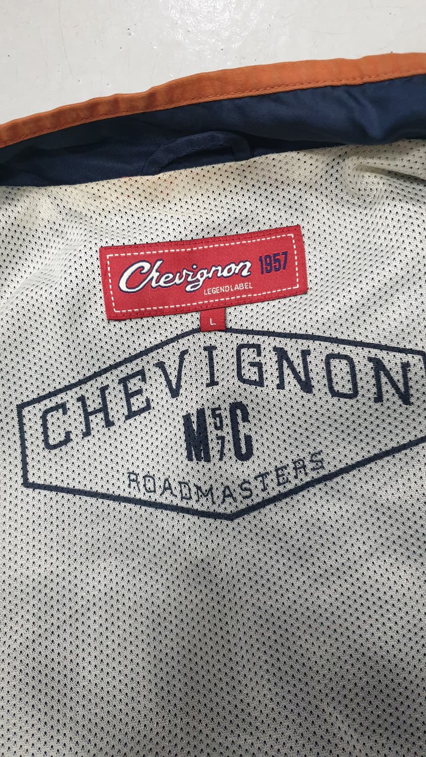 쉐비뇽 바이크 빈티지  나일론 블루종 점퍼L 상품이미지8