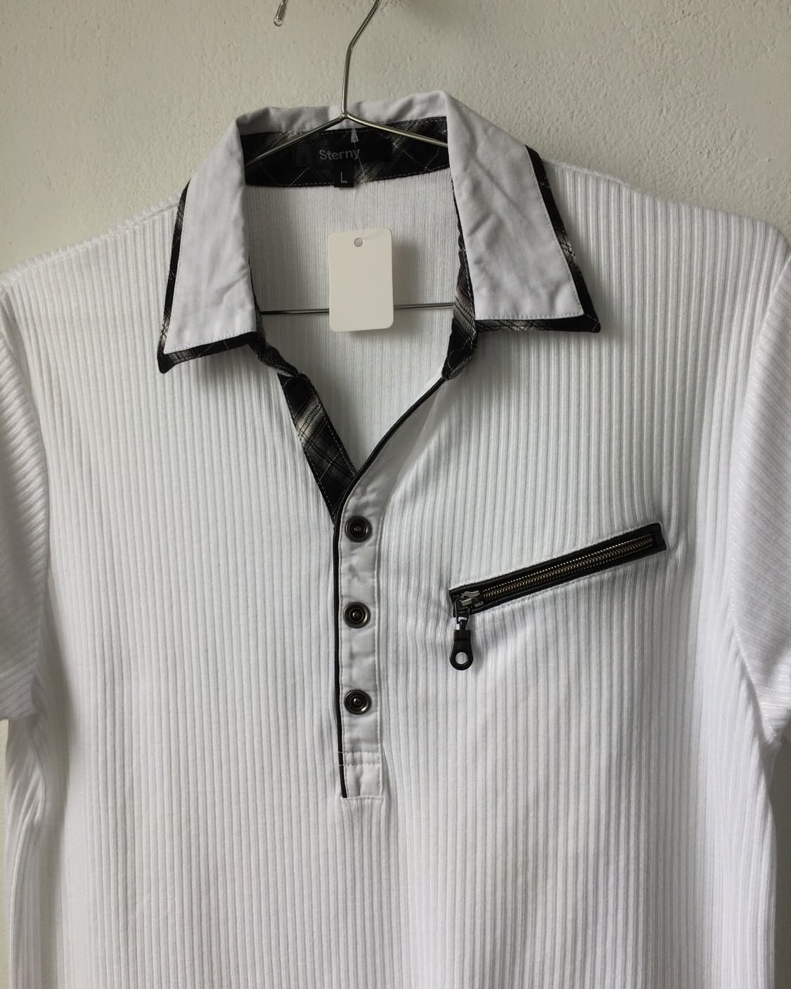 Double collar ribbed pk t 상품이미지4