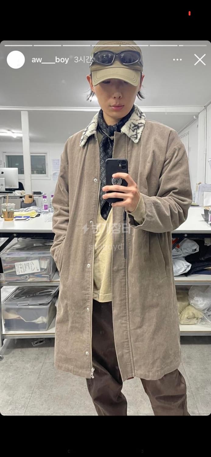 스투시 롱 코듀로이 코트 S 상품이미지1