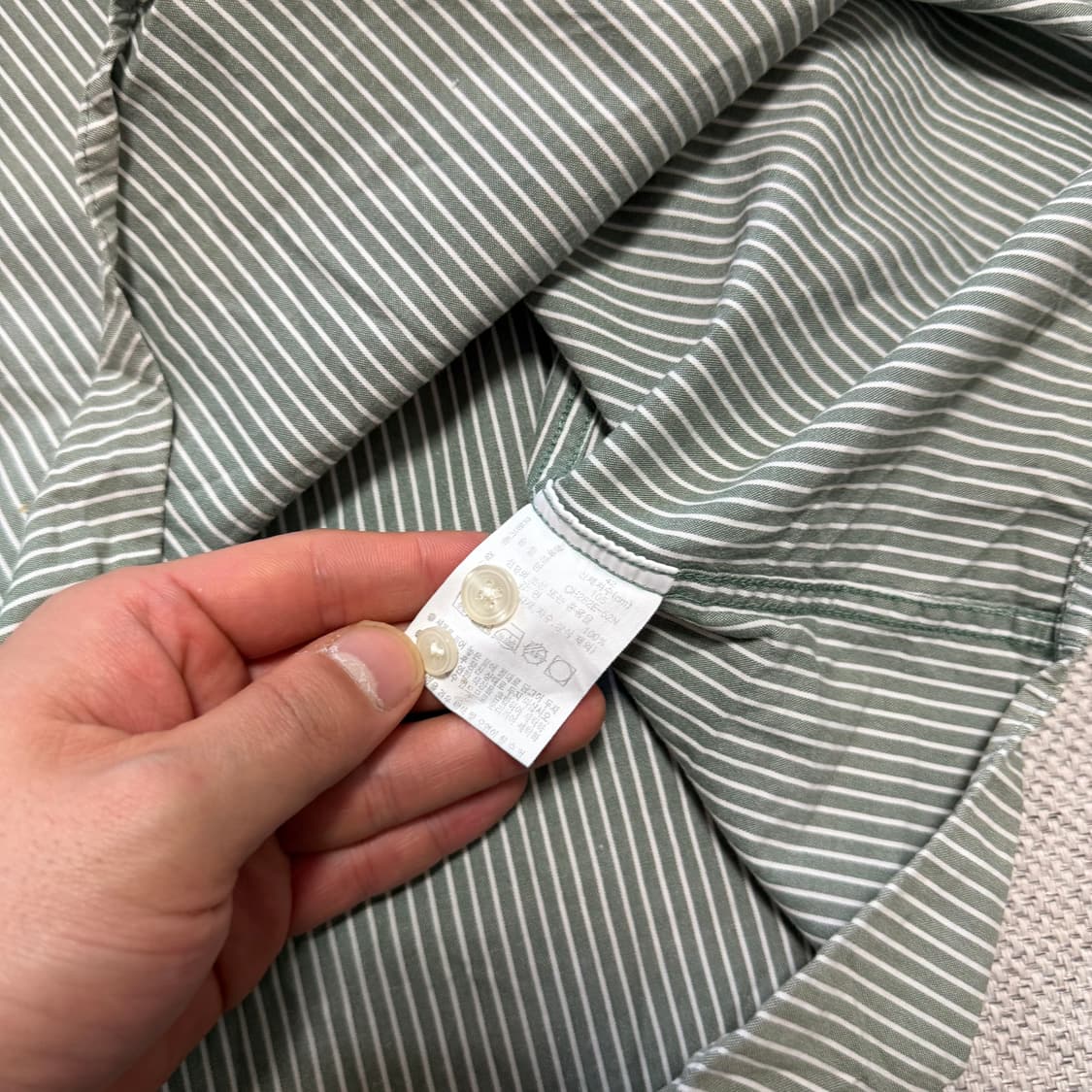 라코스테 스트라이프 셔츠 상품이미지3