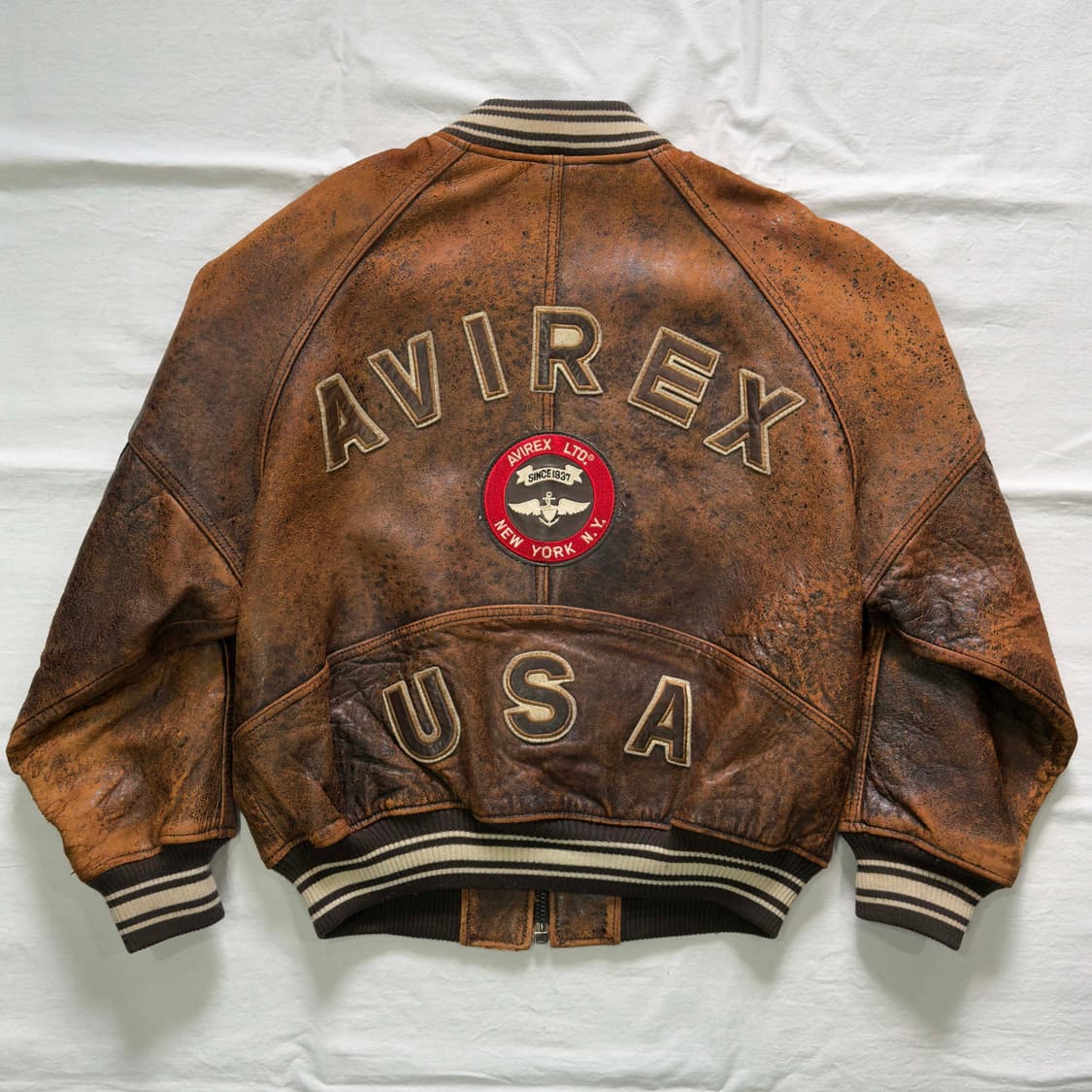 아비렉스 아이콘 레더 바시티 자켓 상품이미지9