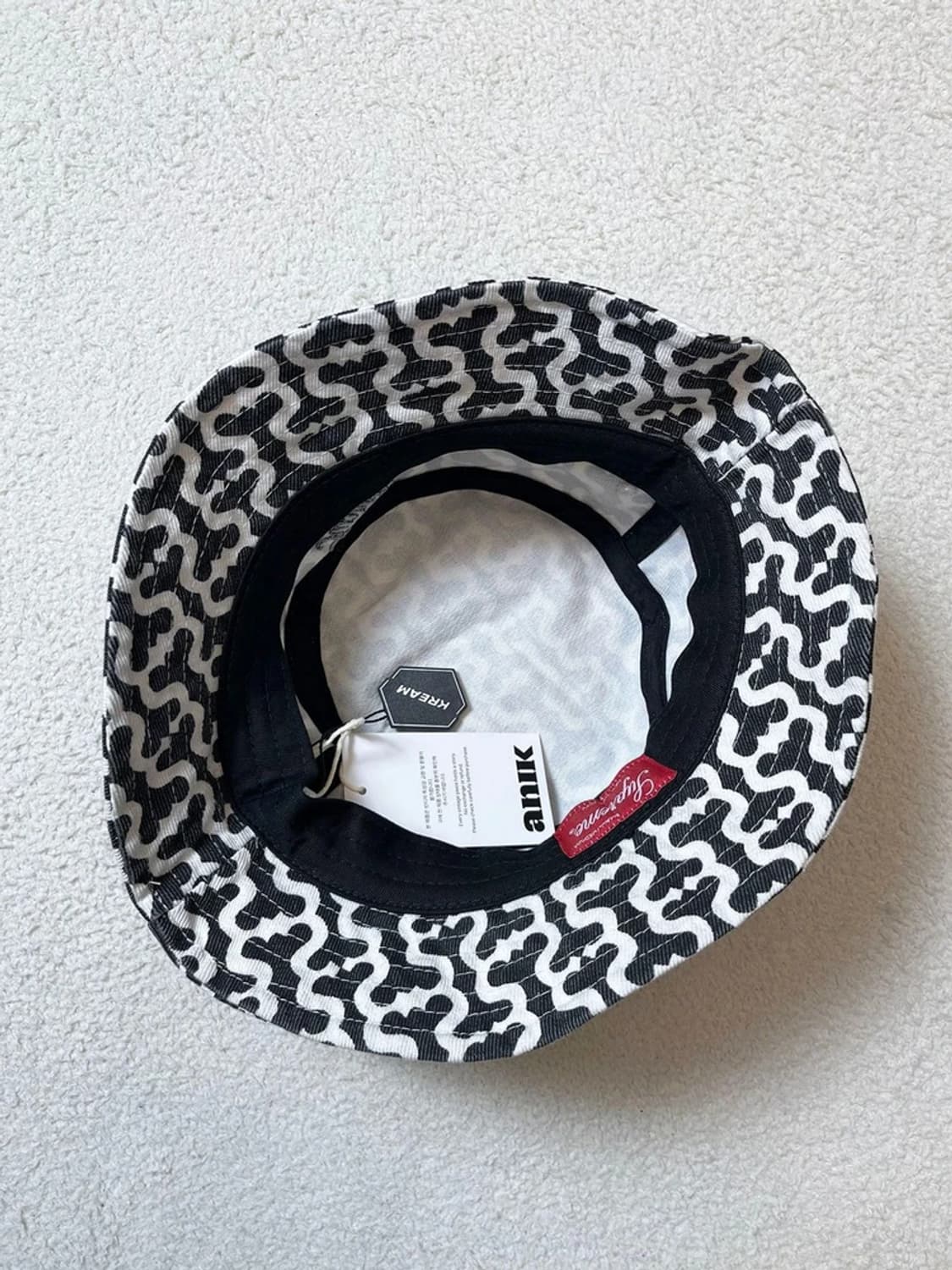 슈프림 21SS 트윌 크러셔 블랙 모노그램 버킷햇 A1737 상품이미지3