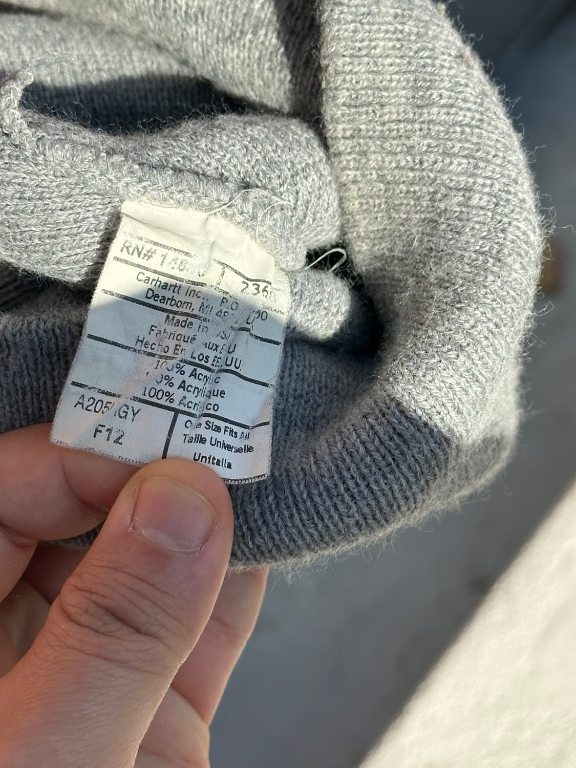 [F] 칼하트 그레이 비니 모자 상품이미지5