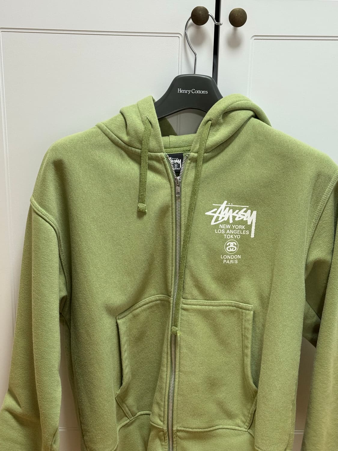 스투시 월드투어 후드 집업 모스 2023 S 상품이미지2