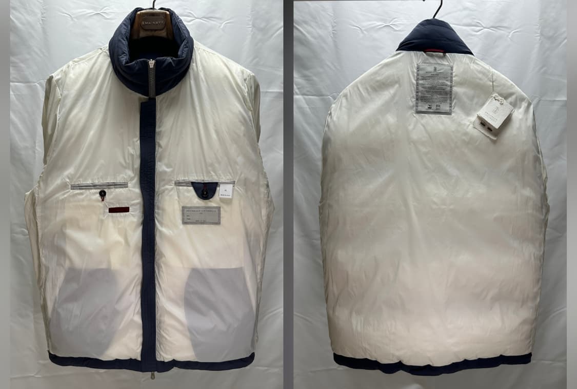 [새상품] 브루넬로 쿠치넬리 타페타 구스다운 패딩 자켓 XL 상품이미지10