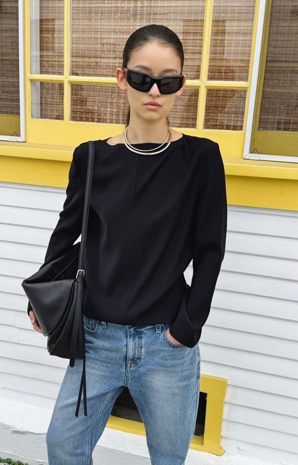 orr 오리지널 루 블라우스 블랙 상품이미지1