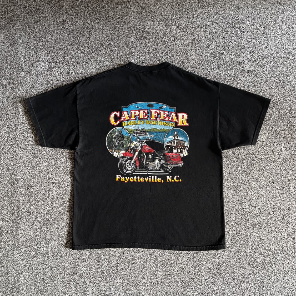 빈티지 할리데이비슨 플레임 티셔츠 상품이미지4