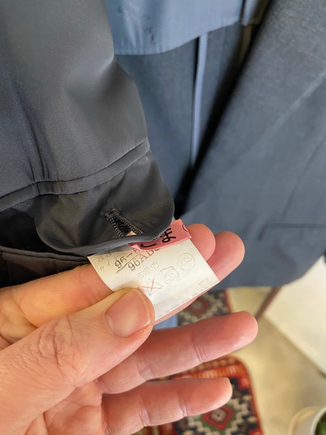 아쿠아커스텀 회색 남성 정장 자켓 상품이미지5