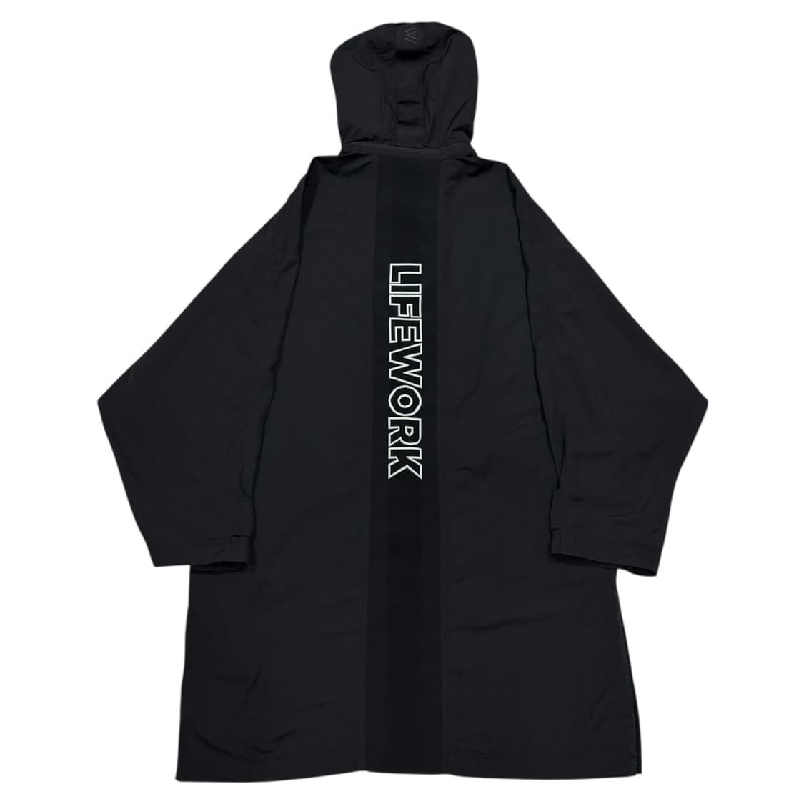 라이프워크 여성 라독 포인트 오버핏 롱 바람막이 점퍼 블랙 상품이미지3