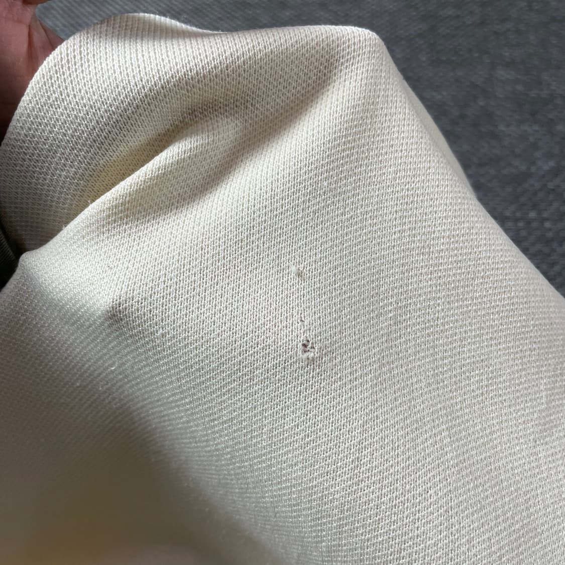 JPN 크림 투톤 라운드넥 긴팔 니트 M 상품이미지7