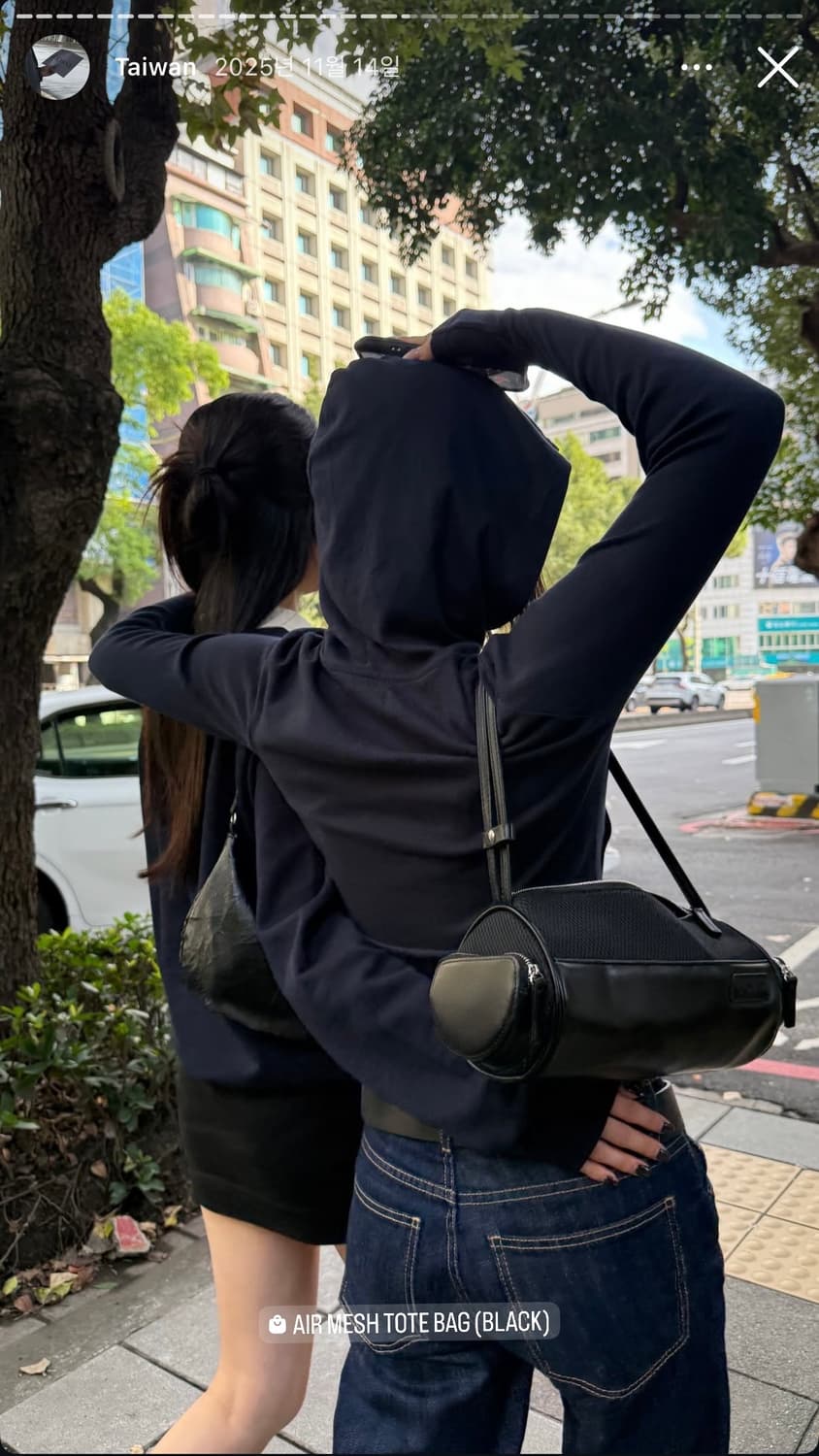 글로니 메쉬 토트백 블랙 상품이미지3