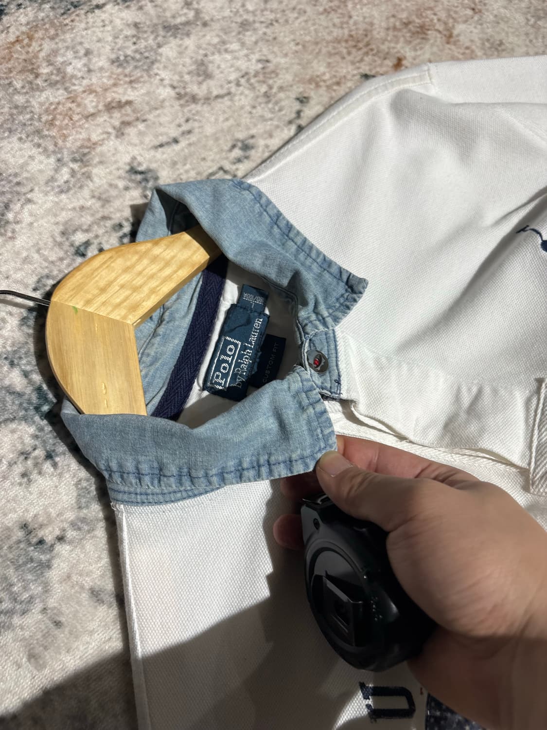 폴로 랄프로렌 성조기 빅포니 데님 카라 반팔티셔츠 상품이미지6