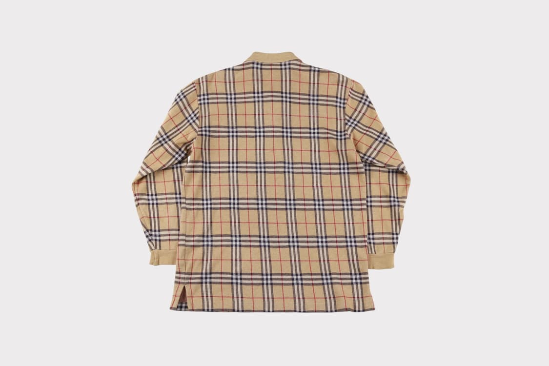 [M] 90's 버버리 코튼 피케 셔츠 상품이미지6