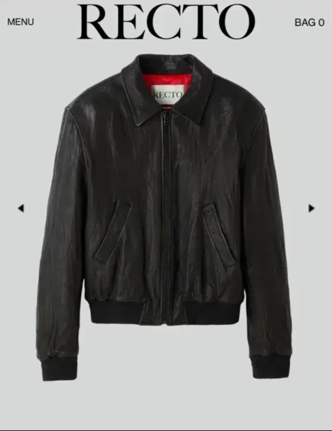 렉토 크링클 레더 자켓 XL사이즈 상품이미지1