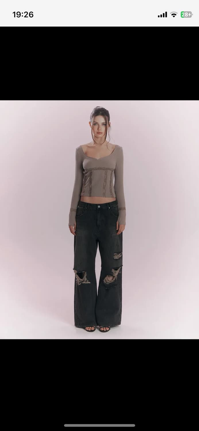Pleasenofollow 플노팔 jay destroyed denim 상품이미지1