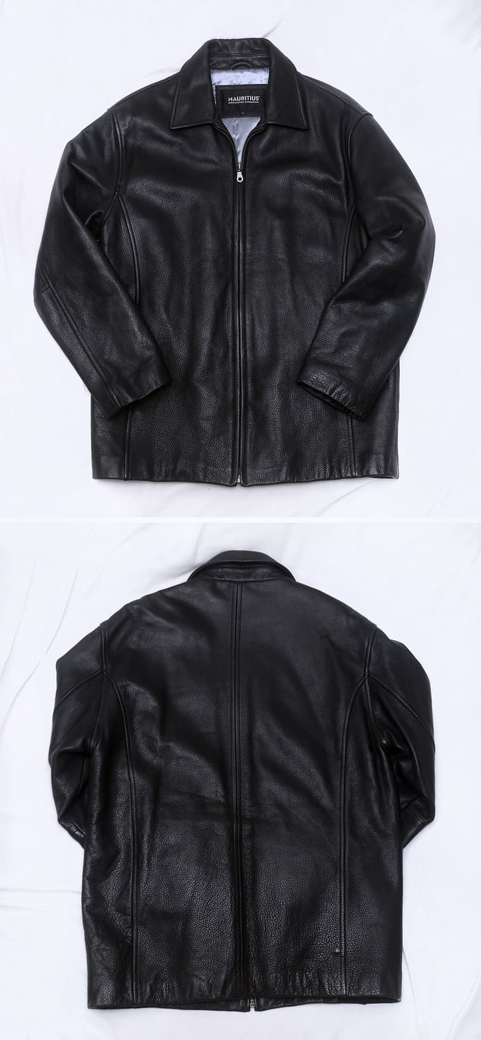모리셔스 풀그레인 버팔로 가죽 싱글 라이더 자켓 (L / 105+) 상품이미지2
