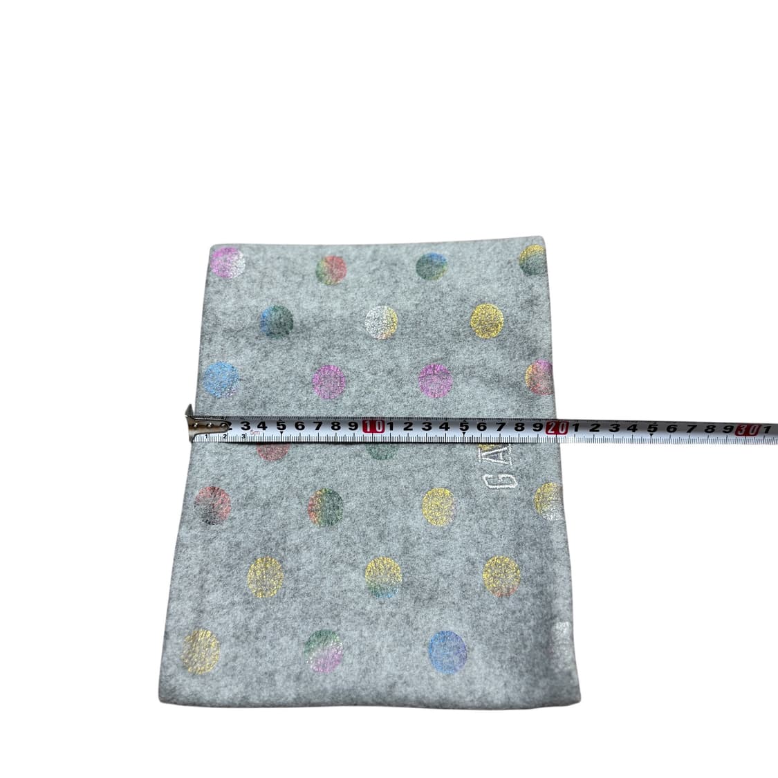 GAP 갭 도트 땡땡이 폴카 패턴 플리스 넥워머 머플러 그레이 상품이미지6