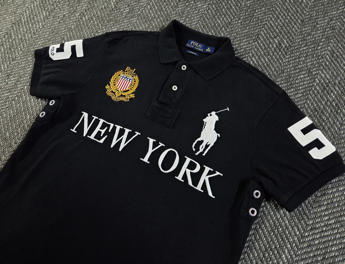 폴로 랄프로렌 빅포니 치프키프 뉴욕 블랙 카라티 상품이미지3