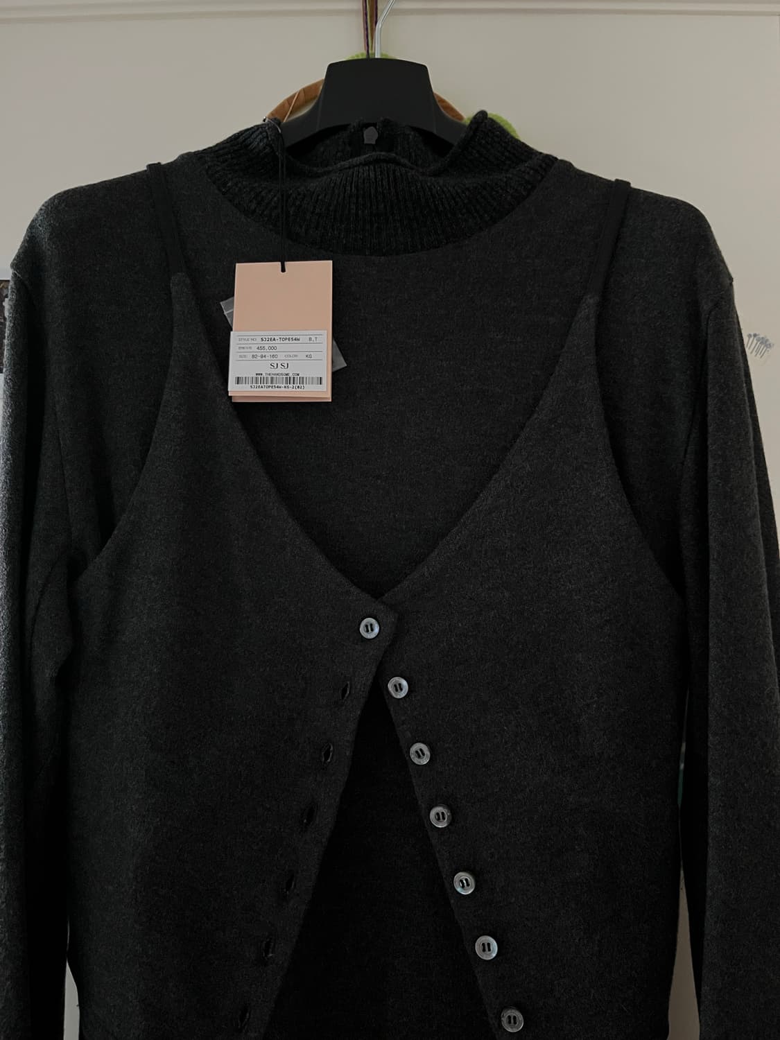 SJSJ 모크넥 드레스 & 버튼업 뷔스티에 셋업 상품이미지3