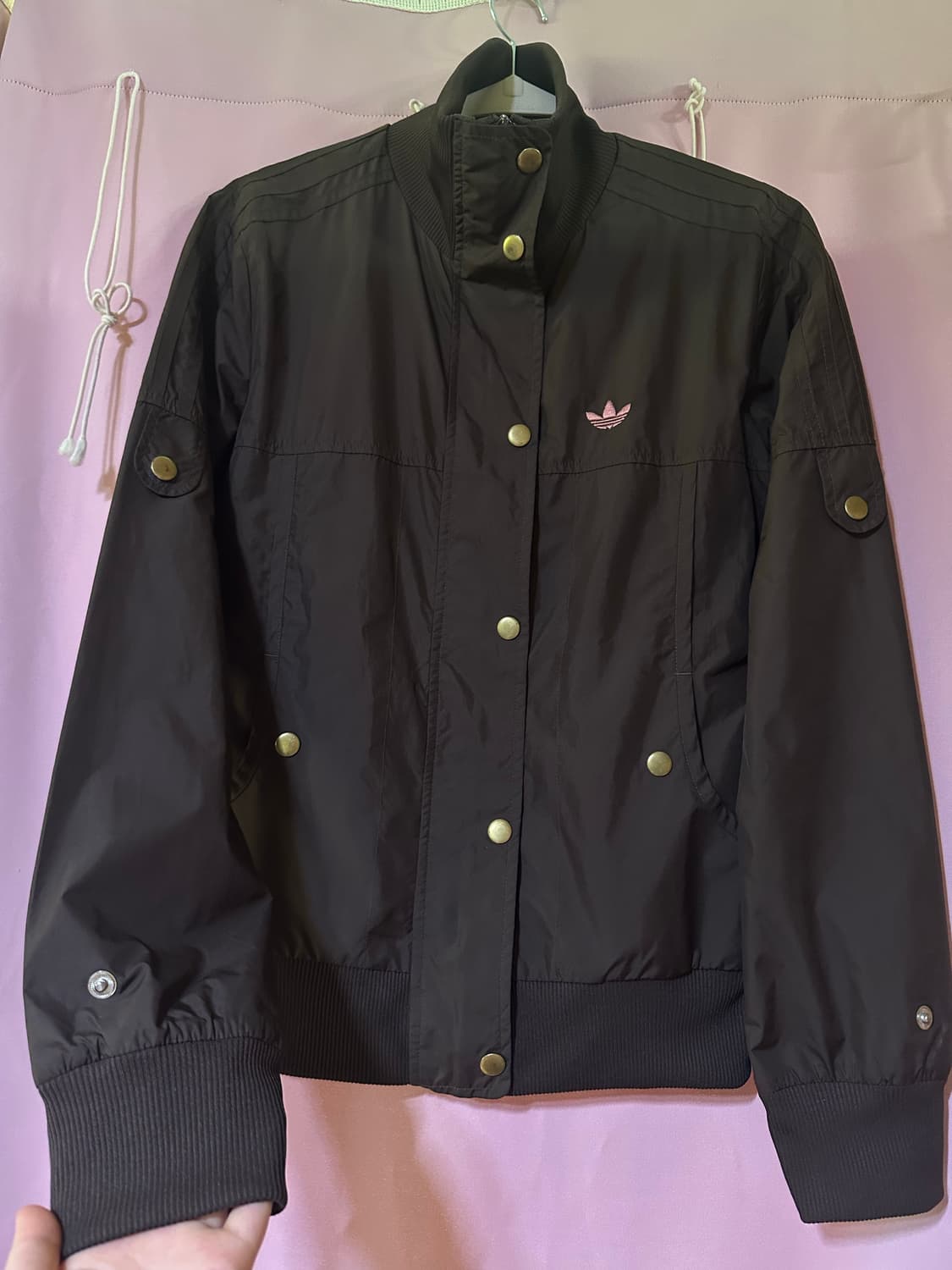 아디다스 대장 바람막이 아디다스 브라운 핑크 불꽃 바막 집업 파이어버드 상품이미지1