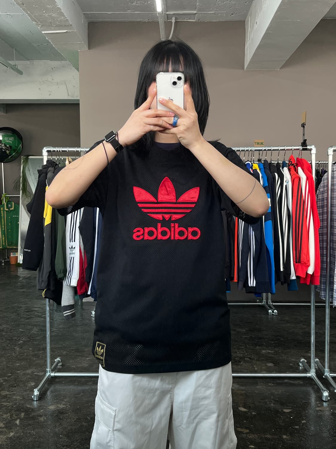 아디다스 자수 로고 메쉬 반팔 티셔츠  상품이미지2