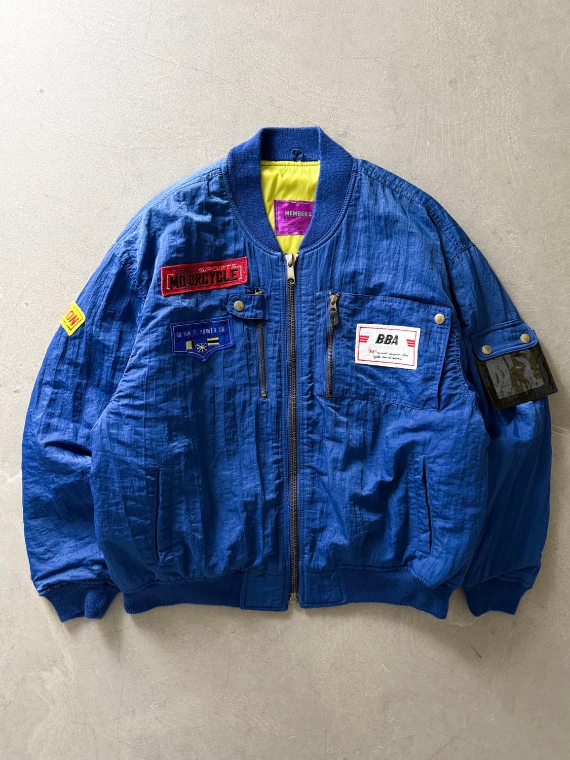 Vintage Member's Nylon Bomber Jacket 상품이미지1