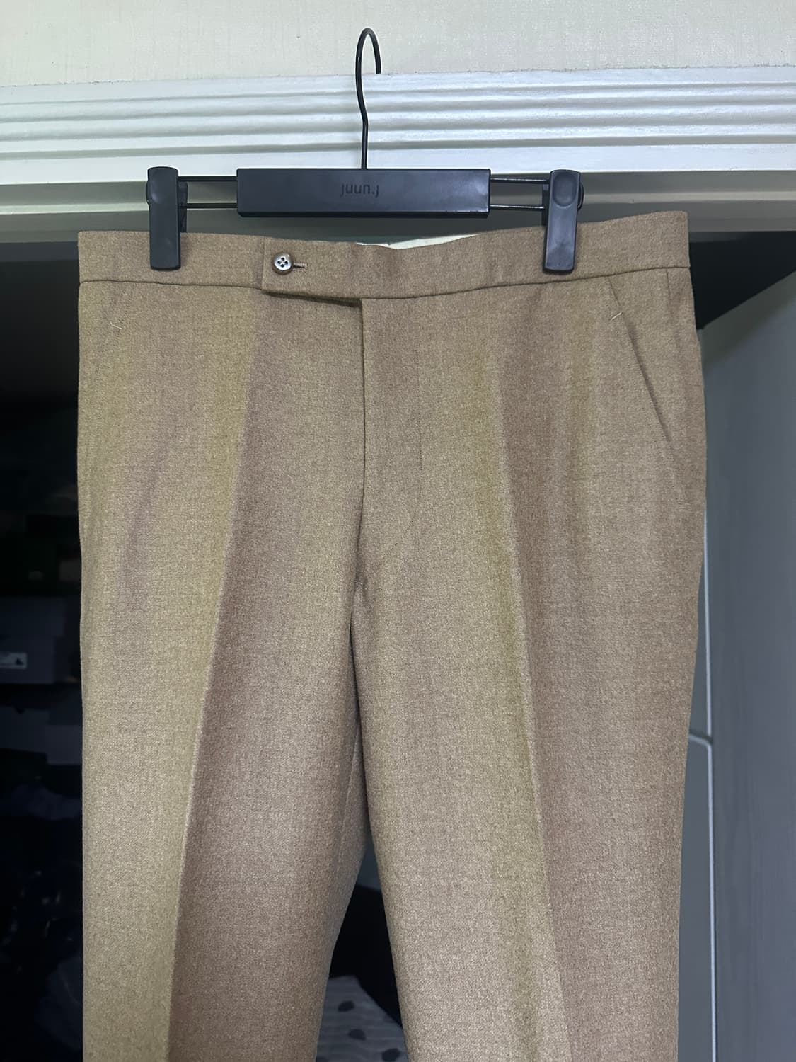 [32] 베이지 울 플란넬 슬랙스 상품이미지2