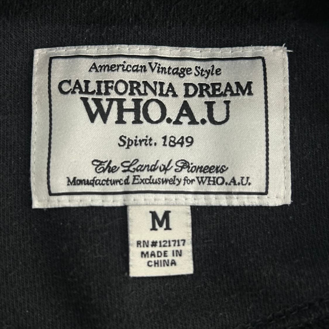 Who A U  후아유 캘리포니아 2-way 블랙 후드집업 상품이미지6