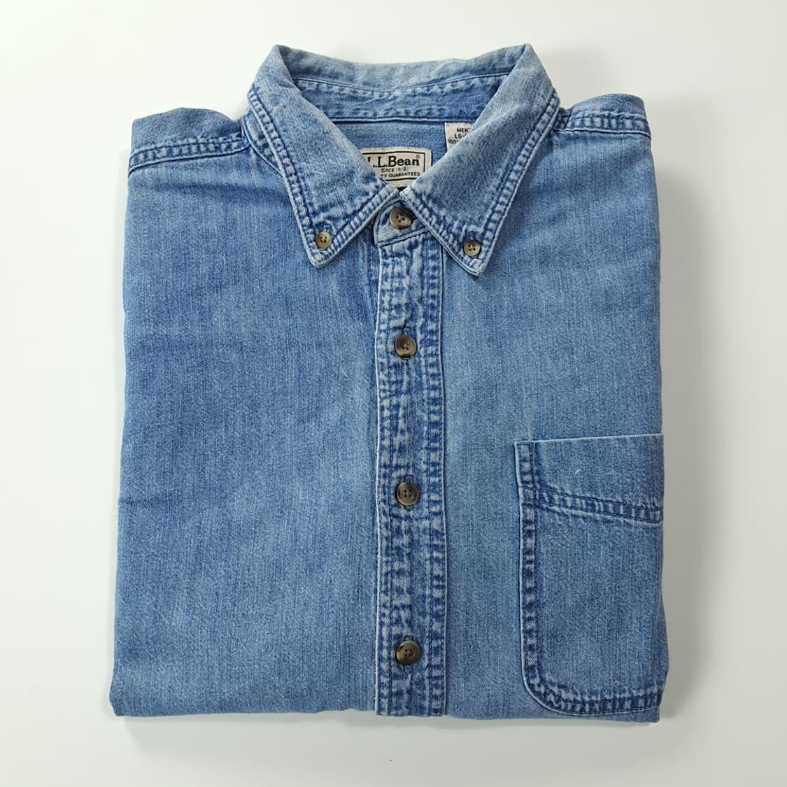 CK202 L 엘엘빈 90s 버튼다운 클래식 데님 셔츠 남방 상품이미지6