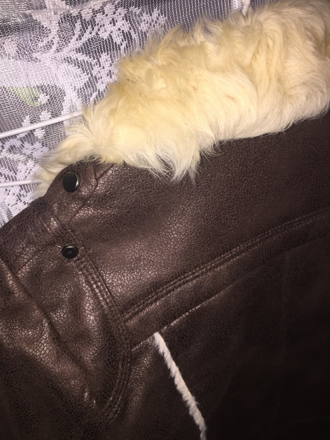 양털 퍼 브라운 가죽 자켓 상품이미지5