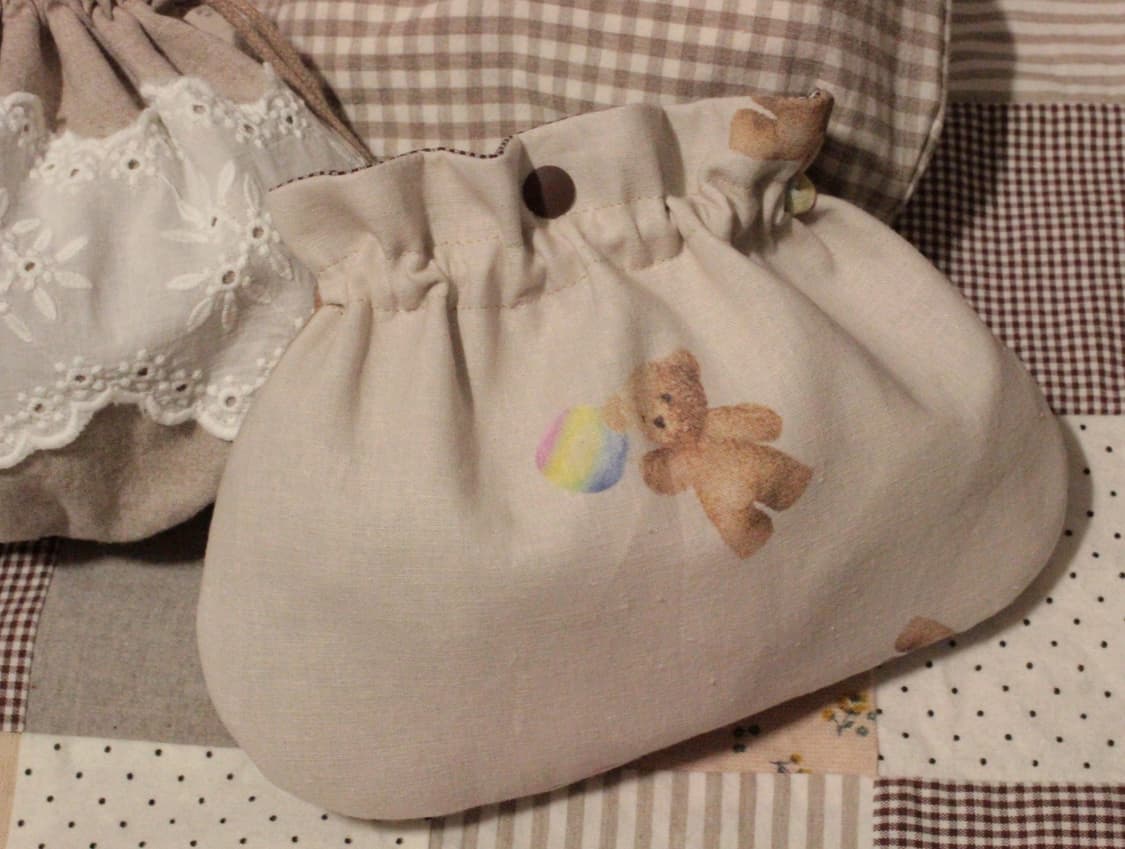 핸드메이드 곰무늬 밴딩 파우치 상품이미지8