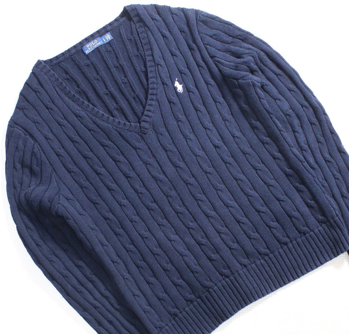 Polo 폴로 랄프로렌 네이비 브이넥 니트  상품이미지2