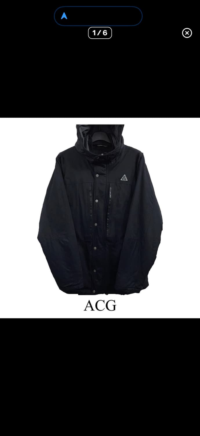 나이키 ACG 바람막이 자켓 블랙 L 상품이미지1