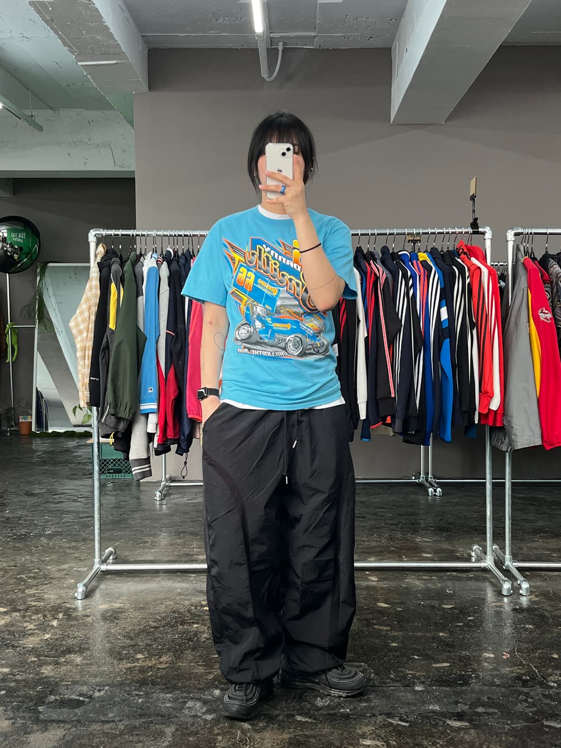 빈티지 레이싱 프린팅 반팔 티셔츠 상품이미지4