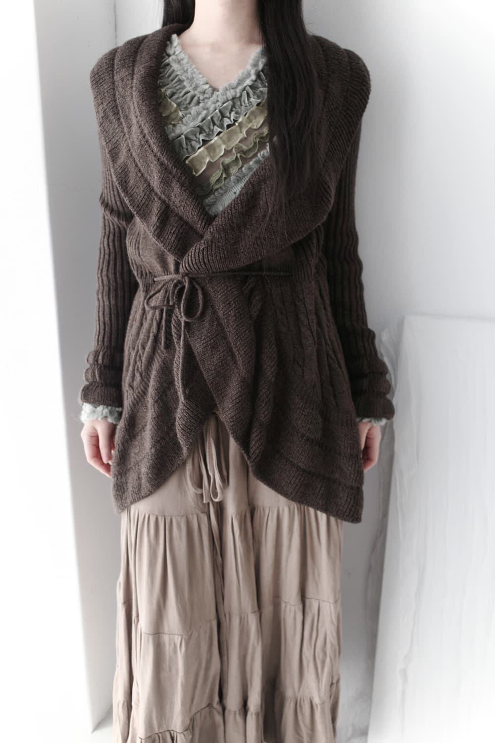 frill long cardigun 상품이미지5