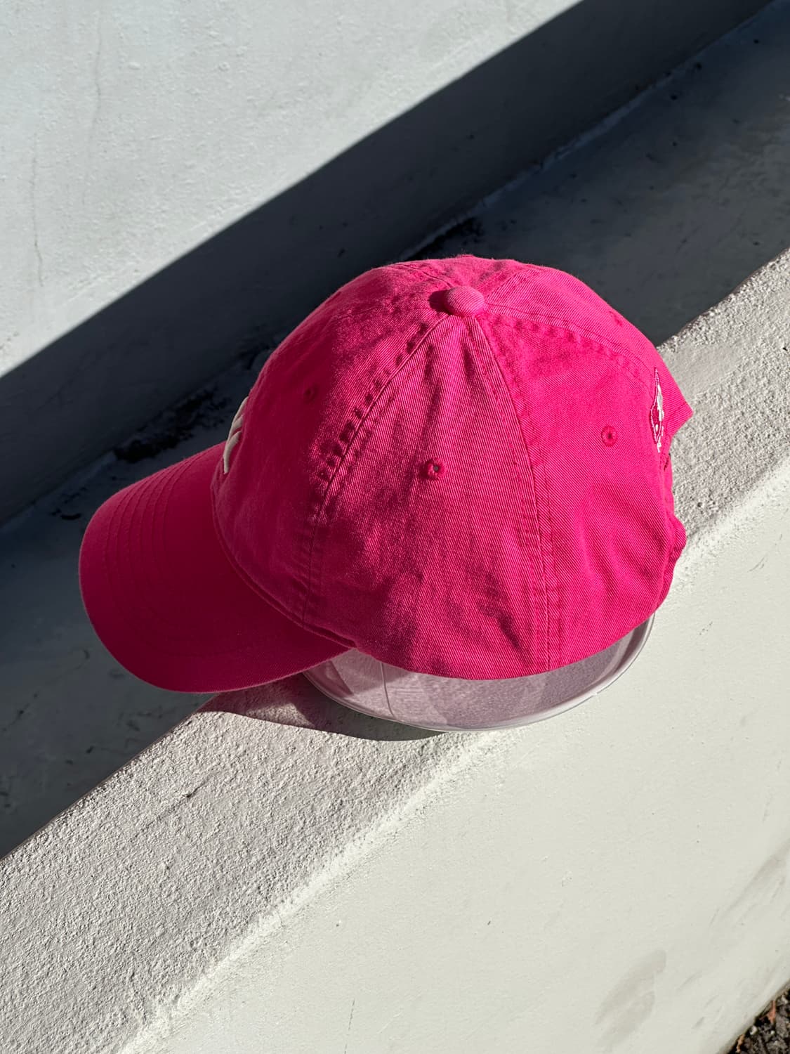 [F] MLB 엠엘비 양키스 로고 핫핑크 볼캡 모자 상품이미지3
